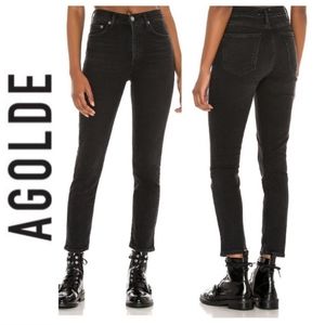 🐞AGOLDE Nico High Rise Slim Fit Black Jean SZ 26
